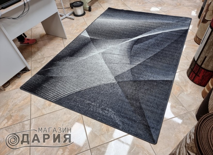 Мокетен килим 88 grey/turquoise